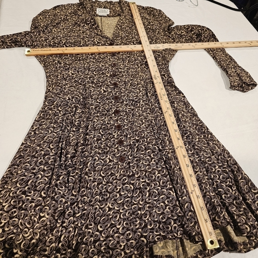 Designer Norma Kamali Dress Long Sleeve Nice Design Sz 8 - Picture 7 of 12
